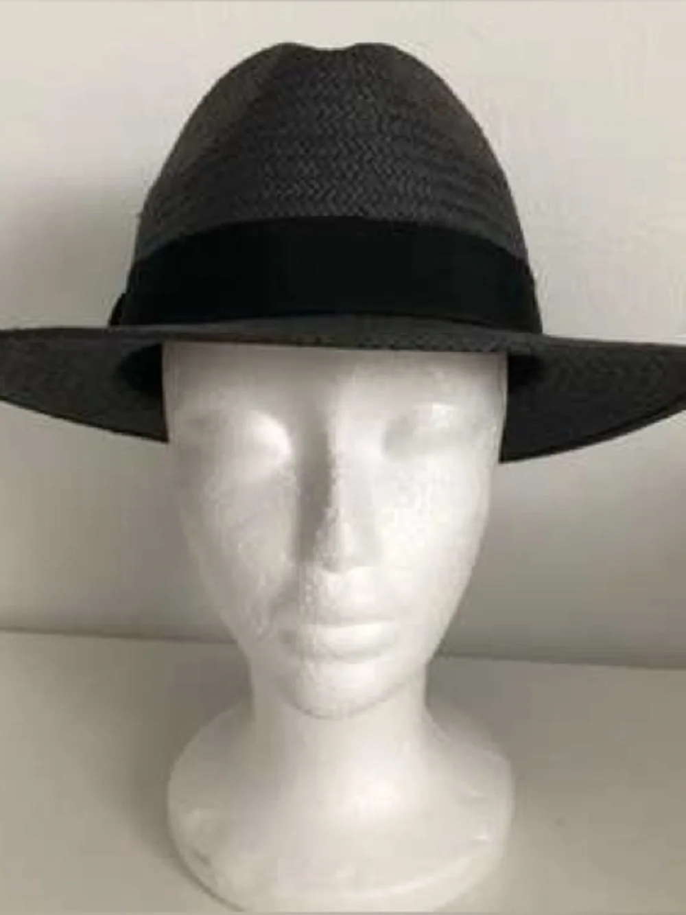 Banana Republic Charcoal Gray Straw Fedora Panama Sun Hat